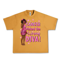 Peanut Butter Cancer Picked The Wrong Diva with Black Woman Urban Heavy Tee - texasbilliewilder
