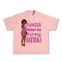 Salmon Cancer Picked The Wrong Diva with Black Woman Urban Heavy Tee - texasbilliewilder