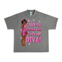 Tornado Cancer Picked The Wrong Diva with Black Woman Urban Heavy Tee - texasbilliewilder