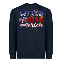 Navy little miss america Heavyweight Sweatshirt - texasbilliewilder
