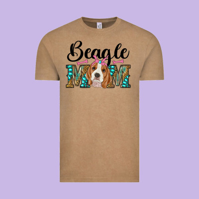 Western Beagle Mom Vintage Tee Designed By Ranaportraitstore
