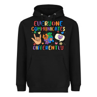 Black everyone communicates differently Heavyweight Hoodie - MaliasSmallBusiness
