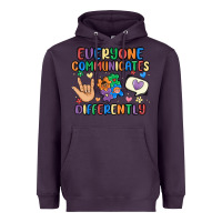 Plum everyone communicates differently Heavyweight Hoodie - MaliasSmallBusiness