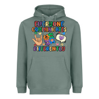 Sage everyone communicates differently Heavyweight Hoodie - MaliasSmallBusiness