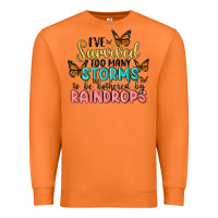 Carrot i have survived too many storms to be bothered by raindrops malia Premium Sweatshirt - MaliasSmallBusiness