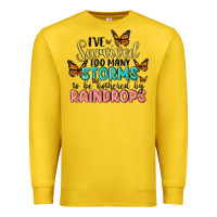 Lemon i have survived too many storms to be bothered by raindrops malia Premium Sweatshirt - MaliasSmallBusiness