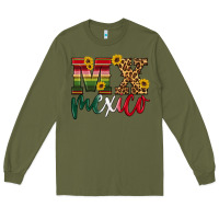 Army Green mexico Long Sleeve Tee - HRA Design Shop