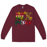 Burgundy mexico Long Sleeve Tee - HRA Design Shop