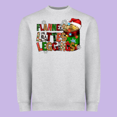 Flannels Lattes Heavyweight Sweatshirt Designed By Zillion Design Studio