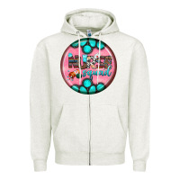 Oatmeal Heather nurse round earrings 3 Zipper Hoodie - BundleAndBundleShop