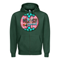 Sports Green nurse round earrings 3 Zipper Hoodie - BundleAndBundleShop