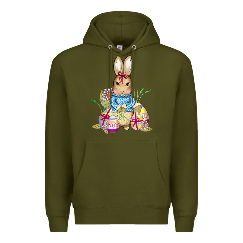 Easter Bunny And Eggs Premium Hoodie by AdoDesignShop | Teevron