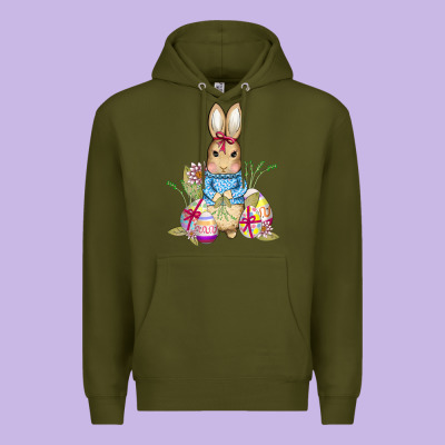 Easter Bunny And Eggs Premium Hoodie Designed By Adodesignshop