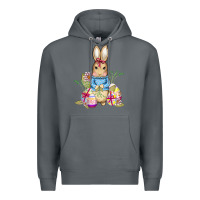 Rock easter bunny and eggs Premium Hoodie - AdoDesignShop