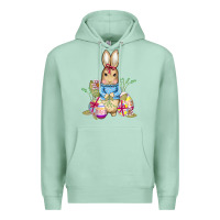 Seafoam easter bunny and eggs Premium Hoodie - AdoDesignShop