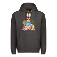 Smoke easter bunny and eggs Premium Hoodie - AdoDesignShop