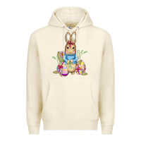 Tofu easter bunny and eggs Premium Hoodie - AdoDesignShop