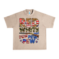 French Oak red white and pew pew pew Urban Heavy Tee - Zillion Design Studio