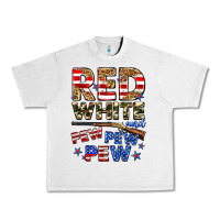 Lunar Rock red white and pew pew pew Urban Heavy Tee - Zillion Design Studio