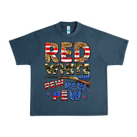Midnight Navy red white and pew pew pew Urban Heavy Tee - Zillion Design Studio