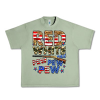 Oil Green red white and pew pew pew Urban Heavy Tee - Zillion Design Studio
