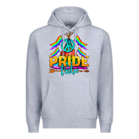 Heather Grey LGBTQ+ Pride Tribe Premium Hoodie - BundleAndBundleShop