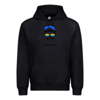 Black Blue Glitter Rainbow Mom Skull Urban Hoodie - Bettercallsaul