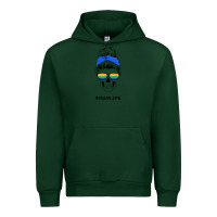 Forest Green Blue Glitter Rainbow Mom Skull Urban Hoodie - Bettercallsaul