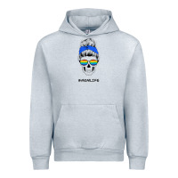 Heather Grey Blue Glitter Rainbow Mom Skull Urban Hoodie - Bettercallsaul
