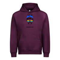 Mauve Wine Blue Glitter Rainbow Mom Skull Urban Hoodie - Bettercallsaul