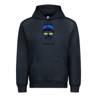Navy Blue Glitter Rainbow Mom Skull Urban Hoodie - Bettercallsaul