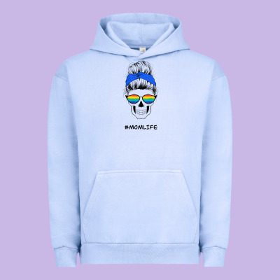 Blue Glitter Rainbow Mom Skull Urban Hoodie Designed By Bettercallsaul