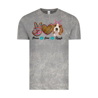 Cloud Rock peace love beagle Vintage Tee - RanaPortraitStore