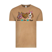 Peace Love Beagle Vintage Tee | Teevron