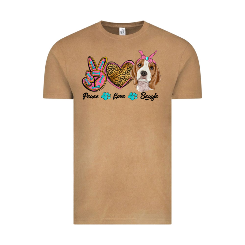 Peace Love Beagle Vintage Tee by RanaPortraitStore | Teevron