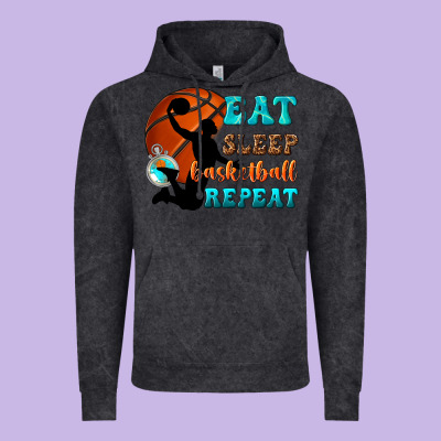 Eat Sleep Basketball Repeat Vintage Hoodie Designed By Texasbilliewilder