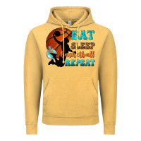 Vintage Mustard eat sleep basketball repeat Vintage Hoodie - texasbilliewilder