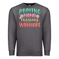 Charcoal Heather prying mama raising warriors malia Premium Sweatshirt - MaliasSmallBusiness