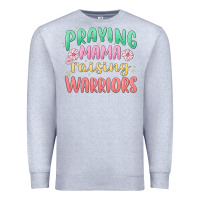 Heather Grey prying mama raising warriors malia Premium Sweatshirt - MaliasSmallBusiness