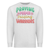 Oatmeal Heather prying mama raising warriors malia Premium Sweatshirt - MaliasSmallBusiness