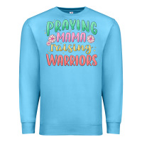 Ocean Blue prying mama raising warriors malia Premium Sweatshirt - MaliasSmallBusiness