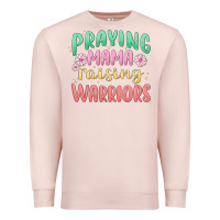 Pale Pink prying mama raising warriors malia Premium Sweatshirt - MaliasSmallBusiness