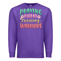 Purple prying mama raising warriors malia Premium Sweatshirt - MaliasSmallBusiness