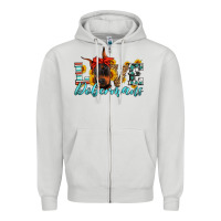 Dove Grey love dobermans Zipper Hoodie - Artiststas