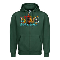 Sports Green love dobermans Zipper Hoodie - Artiststas