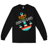 Black anchored Long Sleeve Tee - CowhideDigitalArt
