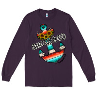 Plum anchored Long Sleeve Tee - CowhideDigitalArt