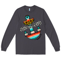 Smoke anchored Long Sleeve Tee - CowhideDigitalArt
