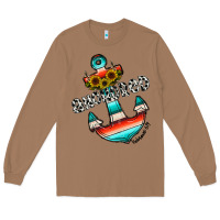 Toasted Coconut anchored Long Sleeve Tee - CowhideDigitalArt