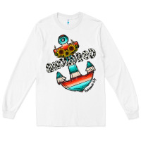 White anchored Long Sleeve Tee - CowhideDigitalArt